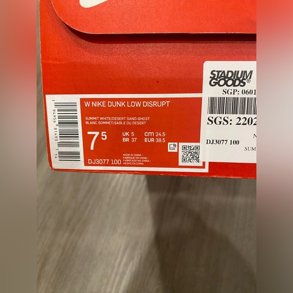 BRAND NEW Nike Dunk Low Disrupt Summit White Ghost w/ Authenticity Verified Tag - Picture 7 of 11
